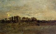 Charles-Francois Daubigny Orchard at Sunset oil painting reproduction